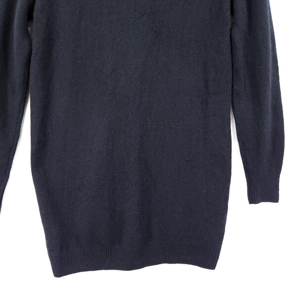 KHAITE Jo Cashmere Longline Sweater Size Small Black Designer Minimalist Tunic - Picture 12 of 16